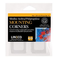 1.25″ Slimline Polypropylene Mounting Corners. Pack of 72. Self Adhesive, Pre…