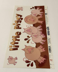 EK Success Scrapbook Title Over-all Little Piggy Pig Farm Country EKOV/161 NEW
