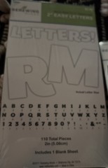 Lot of 2 Adhesive Letters Numbers Stickers Renewing Minds Craft Scrapbook 2in