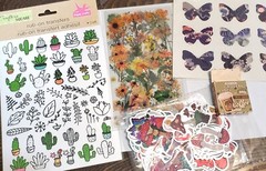 5 PACKS 175+ Pc Bundle Junk Journal Ephemera Stickers Scrapbook Card Tag Making