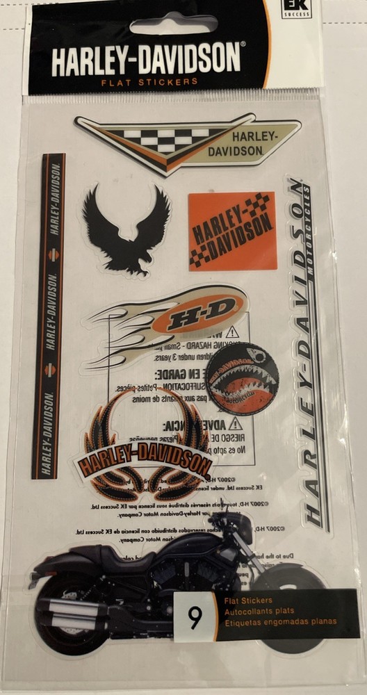 2007 EK Success Harley Davidson Scrapbook Flat Stickers Motorcycle