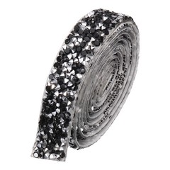 Crystal Adhesive Tape 3/5 Inch x 1 Yard for Rhinestone Silver Black