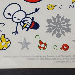 Current Christmas Stickers 9×6 Sheet Whimsical Snow Stars Ornaments NEW