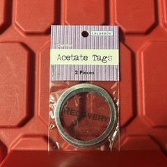 Colorbok Acetate Metal Rim Tags Get Well Scrapbooking Craft Brand New