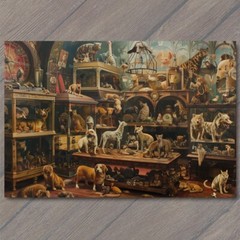 STICKER Collage Animals Room Super Unusual Strange Weird Tableaus Fanciful Fun