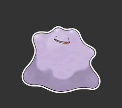 Ditto Pokemon Sticker Decal