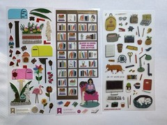 Writing, Mail, Books, & Cameras Sticker Set, 19 Sheets, Stickiiclub/Pipsticks