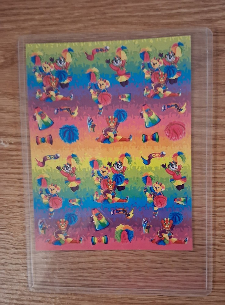 Lisa Frank Sticker Sheet Cheer Bears