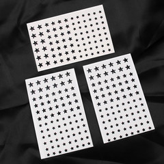 264 Pcs Star Rhinestones Stickers Self Adhesive Face Gem Stickers Black Star Gem