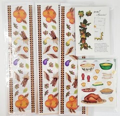 Creative Memories Lot of 5 Plaid & Pumpkins Fall Thanksgiving Holiday Stickers