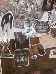 Vintage Gothic Dark Academia Sticker Lot Witch Occult Victorian Art Ephemera 75+