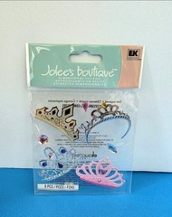 FREE SHIP Jolee’s GIRL CROWNS Scrapbook Dimensional Stickers Dress Up Tiara