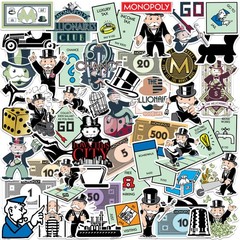 MONOPOLY VARIETY DIE CUT VINYL 50 CT STICKER PACK