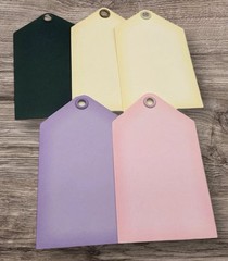 Paperbilities 12 Pc Color Coordinated Tag Set Scrapbooking Crafts + 5 Loose