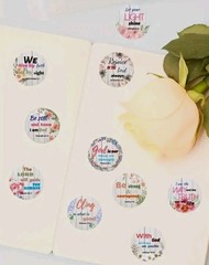 25 BIBLE VERSES ENVELOPE SEALS LABELS STICKERS 1″ ROUND – CHRISTIAN FAST SHIP