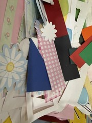 HUGE LOT Scrapbooking Paper Scraps and supplies 12″x12″x8″ BOX B1