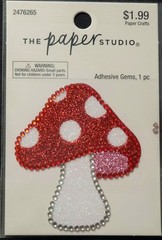 MUSHROOM STICKER «MUSHROOM GEMS» 2 X 2 1/4″ SPARKLE