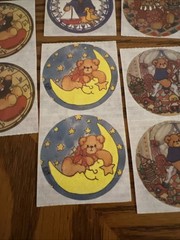 Vintage Stickers Lucy Rigg Teddy Bears Lot Of 18 Stickers