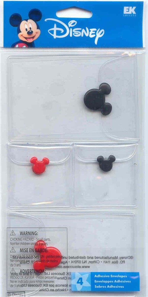 Vintage Disney EK Success MICKEY Adhesive Envelopes 63365 FAST FREE shipping!
