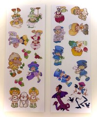 Strawberry Shortcake Stickers Original 1980s Retro Design! Paper Sticker Sheets