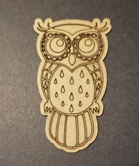 Chipboard Scrapbooking laser scored and cut die cut embellishments Owl #1