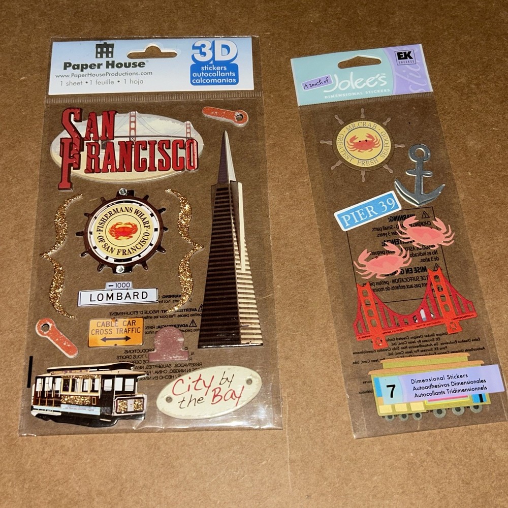 Jolee’s Boutique And Paper House San Francisco Travel Scrapbook Stickers