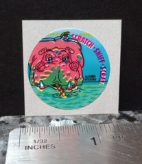 Vintage Stickers Spearmint Scratch And Sniff Sticker Pink Hippo Slicker Sticker