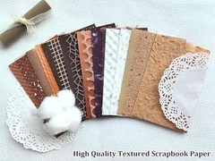 102 Unique Textured Scrapbook Papers and Mesh Fabric Textured Paper-01