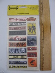 Reminisce Rub-on Transfers ROAD SIGNS Travel NIP