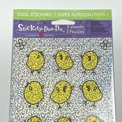 NEW Stickety-Doo-Da Prismatic YELLOW CHICKS American Greetings Stickers 2 Sheets