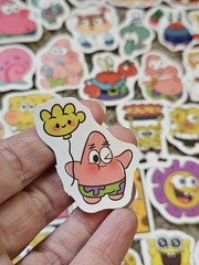 Lot Of Assorted Sponge Bob Stickers, Approximately 95 Stickers, Patrick Star