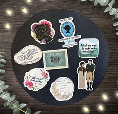Jane Austen Book Lover Vinyl Waterproof Sticker Pack of 30 – No Duplicates