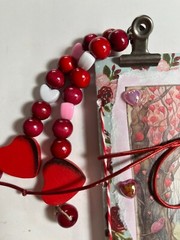 valentines junk journal scrapbook tassel pen clip 52 pages cat couple NAKED