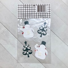 Meri Meri Snowman Christmas Tree Stickers Dimensional Embellishments Holiday