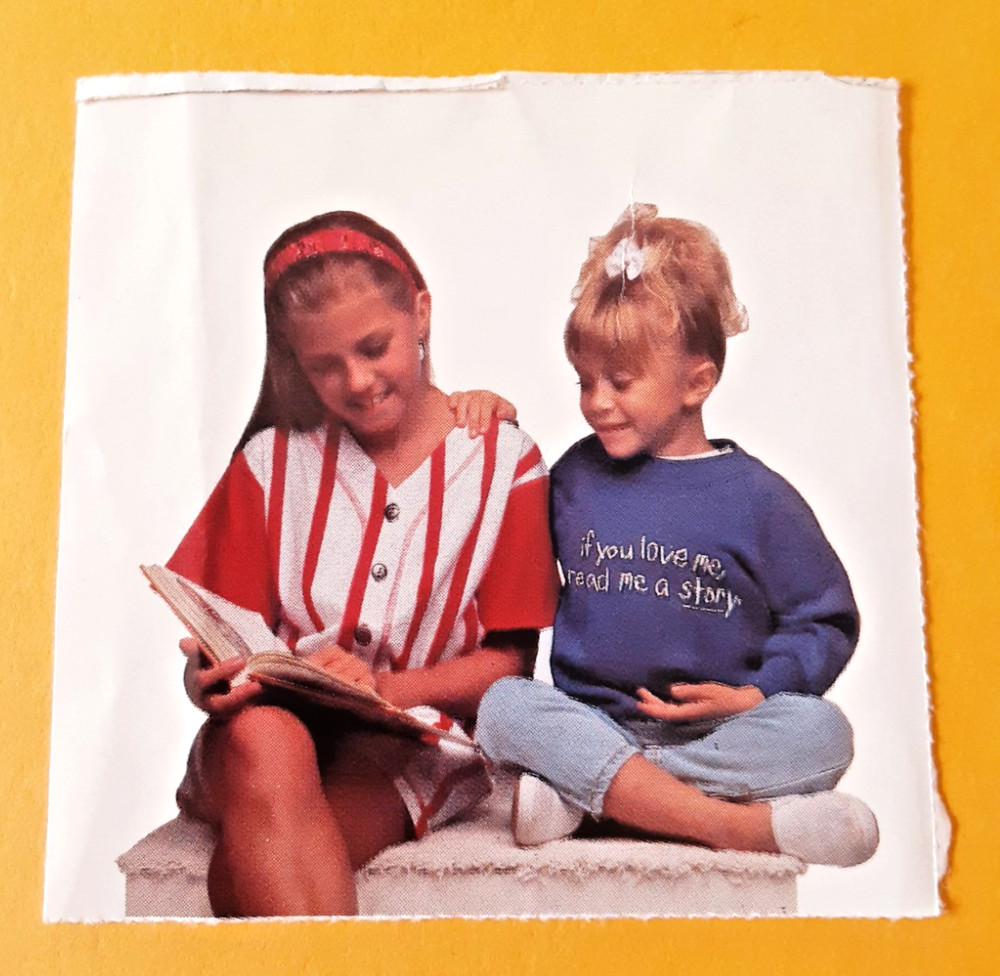RARE! Scholastic Full House Stephanie & Michelle Tanner sticker *damaged*