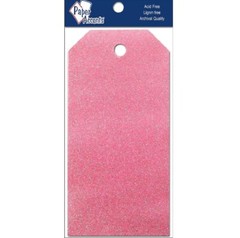 Paper Accents GLITZ PETAL PINK 10 Piece Craft Tags Small 2.125 X 4.25″ Scrapbook