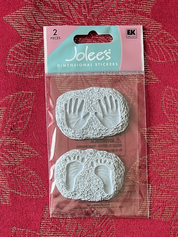 BABY HANDPRINTS FOOTPRINTS JOLEE’S 3D STICKERS