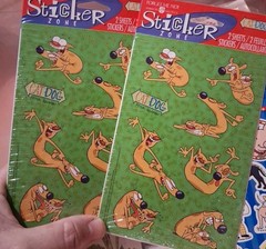 Vintage 1998 CatDog Stickers Nickelodeon Cartoons 2 sealed pks, 4 sheets