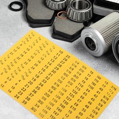 20 Sheets Socket Wrench Tags Adhesive Size Label Peel and Stick Labels