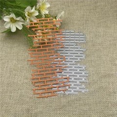 Geometric grid brick wall metal craft die cut cutting dies