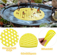 Floating Bee Watering Stations 7.87 Inch Foam Honeycomb Design Bee Feeder for