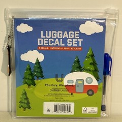 Luggage U style Notepad Pen Keychain Boot NEW Travel Camping 5 Decals Trip