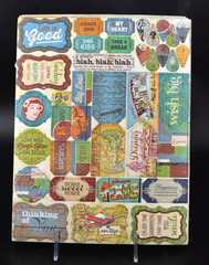 Chipboard Stickers 24 Sheets Alphabet, Border, Tags, Shape 6 Pcs Missing of 100s