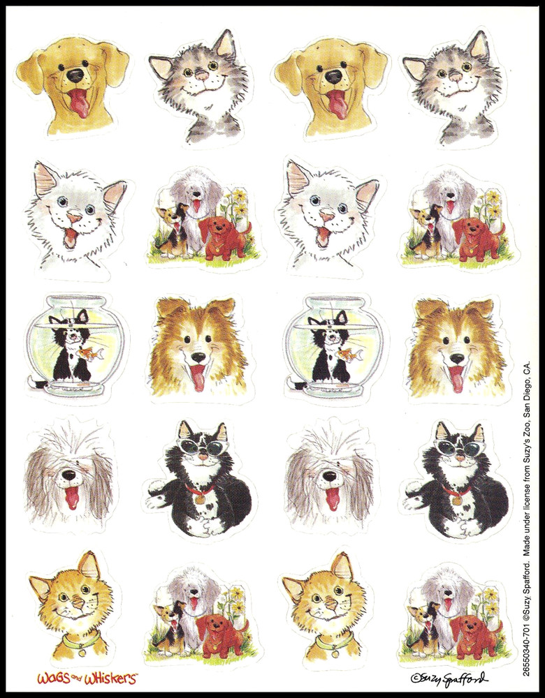 Stickers – Cat Dog Suzy’s Zoo Wags And Whiskers – Any Occasion CL101