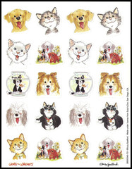 Stickers – Cat Dog Suzy’s Zoo Wags And Whiskers – Any Occasion CL101