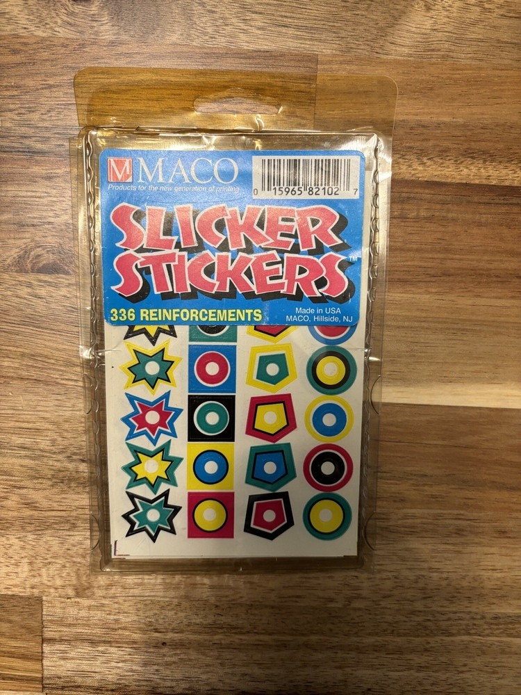 Vintage MACO Slicker Stickers 3 Sheets Of Reinforcements