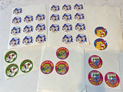Vintage 80s TREND Scratch & Sniff Sticker Lot of 32 Thanksgiving Cat Mouse Dog