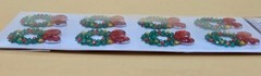 Christmas Paper Crafts WREATH GEMS 8pc Dimensional Stickers, NEW