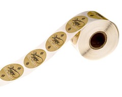 Elegant Faux Gold and Black Happy Holiday Stickers / 500 Faux Foil Christmas …