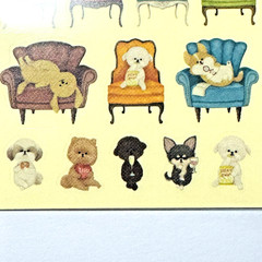 Cute Dog Film Sticker Maltese Shih Tzu Poodle Chihuahua Corgi Japan